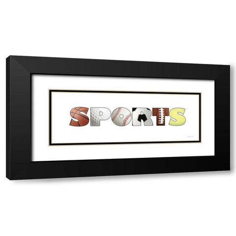 Sports Black Modern Wood Framed Art Print with Double Matting by Ball, Susan