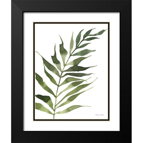 Fern 2  Black Modern Wood Framed Art Print with Double Matting by Ball, Susan