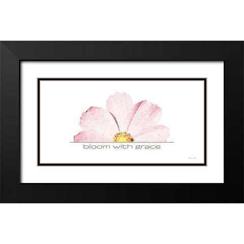 Bloom with Grace Black Modern Wood Framed Art Print with Double Matting by Ball, Susan