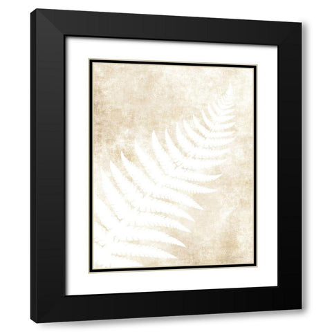 Fern Frond 1 Black Modern Wood Framed Art Print with Double Matting by Ball, Susan