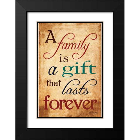 Gift of Family Black Modern Wood Framed Art Print with Double Matting by Ball, Susan