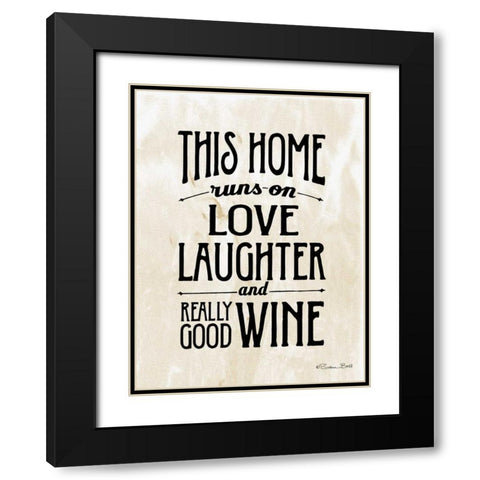 Home with Wine Black Modern Wood Framed Art Print with Double Matting by Ball, Susan