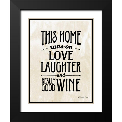 Home with Wine Black Modern Wood Framed Art Print with Double Matting by Ball, Susan