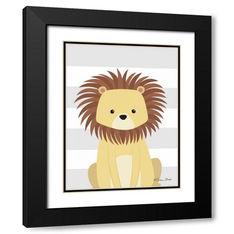 Lion Stripe Black Modern Wood Framed Art Print with Double Matting by Ball, Susan