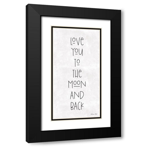 Love You to the Moon and Back Black Modern Wood Framed Art Print with Double Matting by Ball, Susan