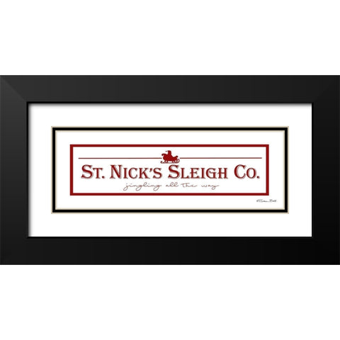 St. Nicks Sleigh Co.    Black Modern Wood Framed Art Print with Double Matting by Ball, Susan