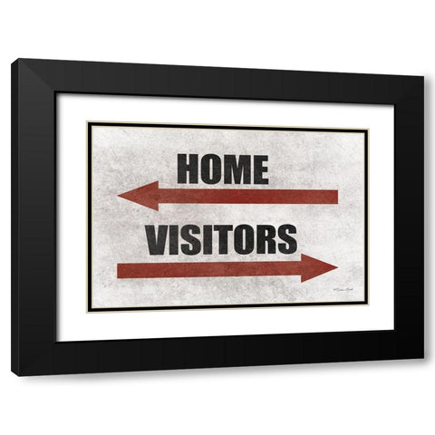 Home and Visitors Black Modern Wood Framed Art Print with Double Matting by Ball, Susan
