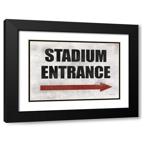 Stadium Entrance Black Modern Wood Framed Art Print with Double Matting by Ball, Susan