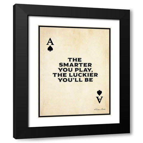 Ace of Spades Black Modern Wood Framed Art Print with Double Matting by Ball, Susan