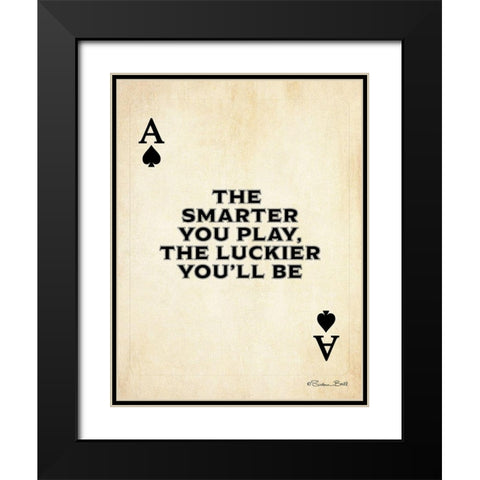 Ace of Spades Black Modern Wood Framed Art Print with Double Matting by Ball, Susan