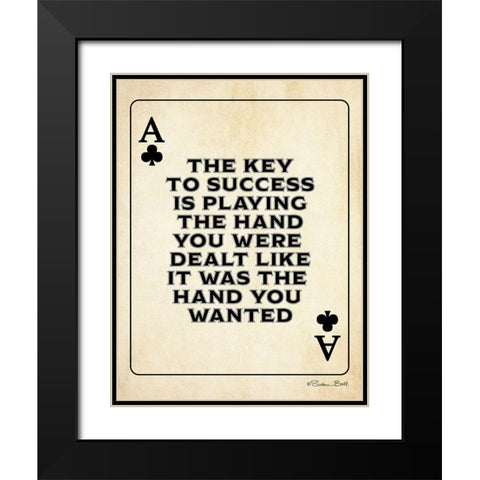 Ace of Clubs Black Modern Wood Framed Art Print with Double Matting by Ball, Susan