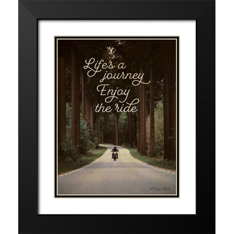 Lifes a Journey Black Modern Wood Framed Art Print with Double Matting by Ball, Susan