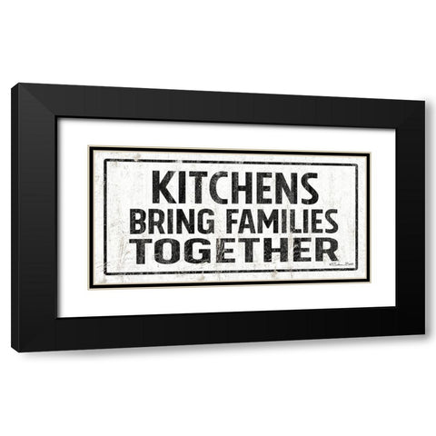 Kitchens Bring Families Together Black Modern Wood Framed Art Print with Double Matting by Ball, Susan