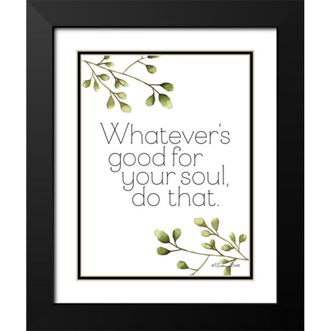 Greenery Good for Your Soul Black Modern Wood Framed Art Print with Double Matting by Ball, Susan