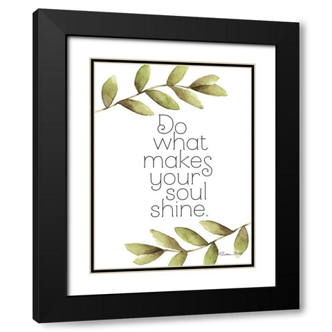 Greenery Soul Shine Black Modern Wood Framed Art Print with Double Matting by Ball, Susan