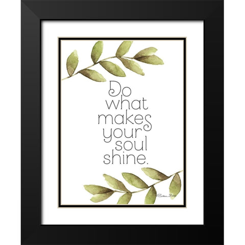 Greenery Soul Shine Black Modern Wood Framed Art Print with Double Matting by Ball, Susan