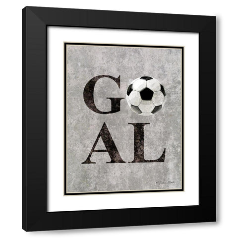 Soccer GOAL Black Modern Wood Framed Art Print with Double Matting by Ball, Susan