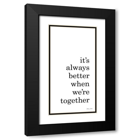Better Together Black Modern Wood Framed Art Print with Double Matting by Ball, Susan