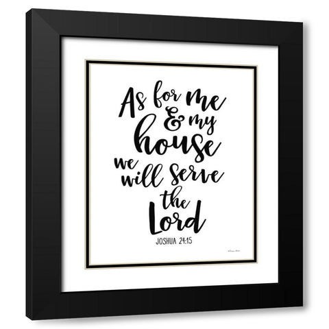 As For Me And My House Black Modern Wood Framed Art Print with Double Matting by Ball, Susan