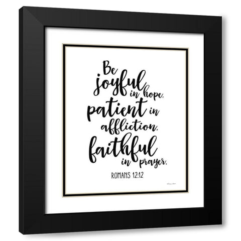 Be Joyful  Black Modern Wood Framed Art Print with Double Matting by Ball, Susan