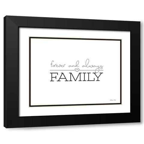 Forever and Always Family Black Modern Wood Framed Art Print with Double Matting by Ball, Susan