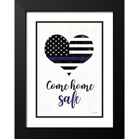 Come Home Safe Black Modern Wood Framed Art Print with Double Matting by Ball, Susan