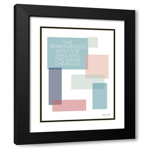 Game Changed Black Modern Wood Framed Art Print with Double Matting by Ball, Susan