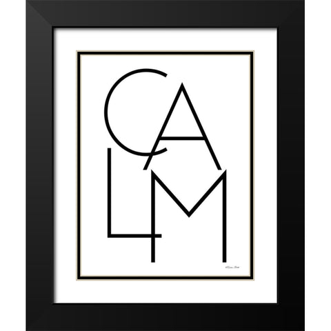 Calm    Black Modern Wood Framed Art Print with Double Matting by Ball, Susan