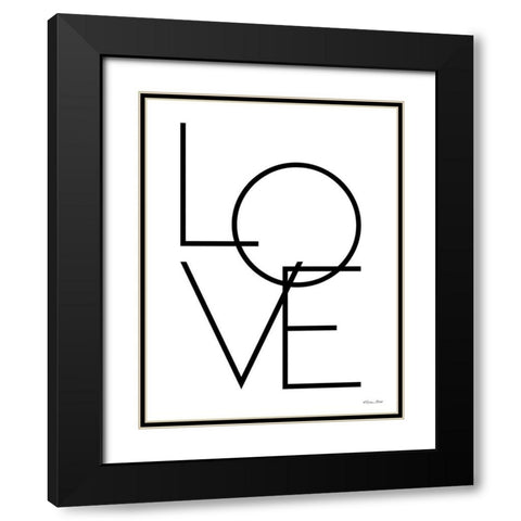 Love    Black Modern Wood Framed Art Print with Double Matting by Ball, Susan