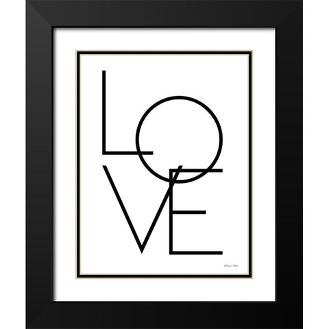 Love    Black Modern Wood Framed Art Print with Double Matting by Ball, Susan