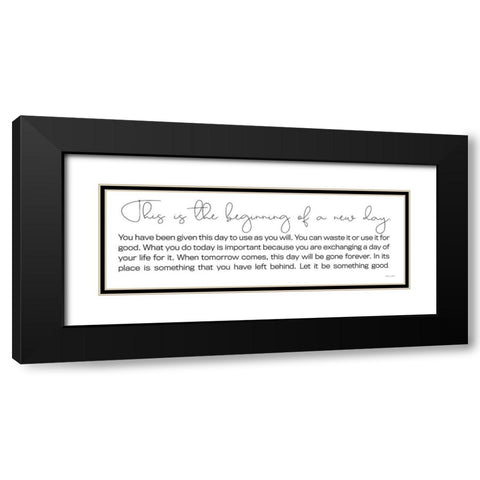This is the Beginning Black Modern Wood Framed Art Print with Double Matting by Ball, Susan