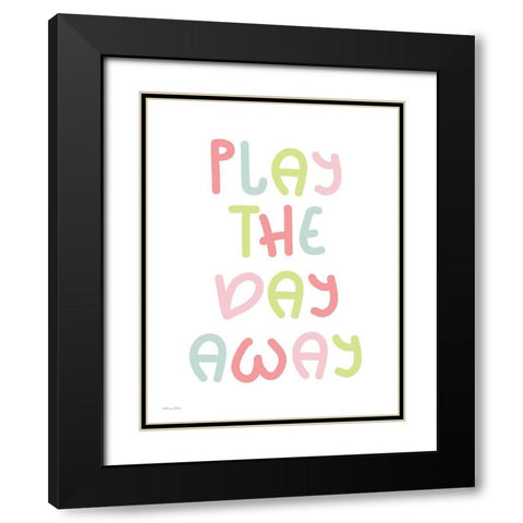 Play the Day Away Black Modern Wood Framed Art Print with Double Matting by Ball, Susan