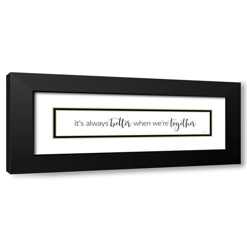 Better Together   Black Modern Wood Framed Art Print with Double Matting by Ball, Susan