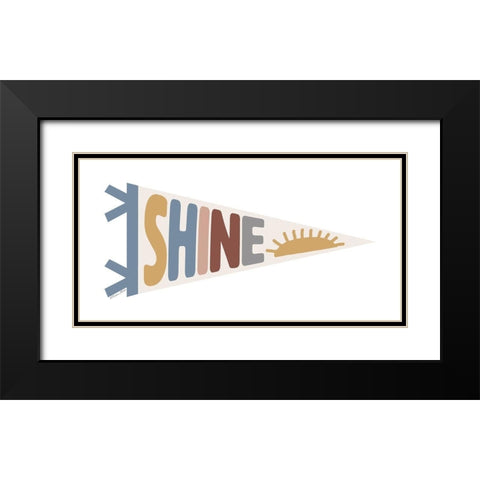 Shine Pennant Black Modern Wood Framed Art Print with Double Matting by Ball, Susan