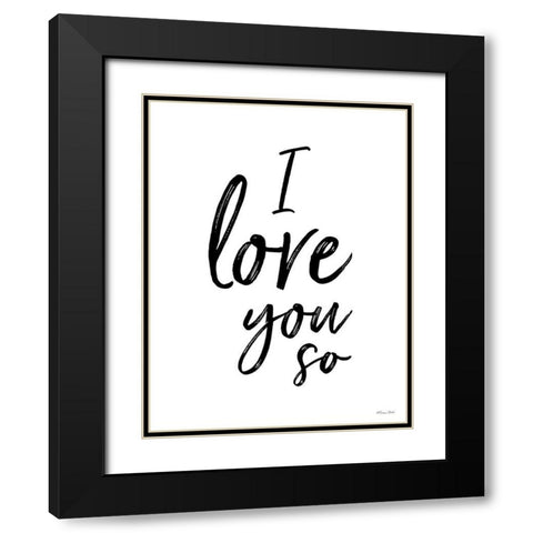 I Love You So Black Modern Wood Framed Art Print with Double Matting by Ball, Susan