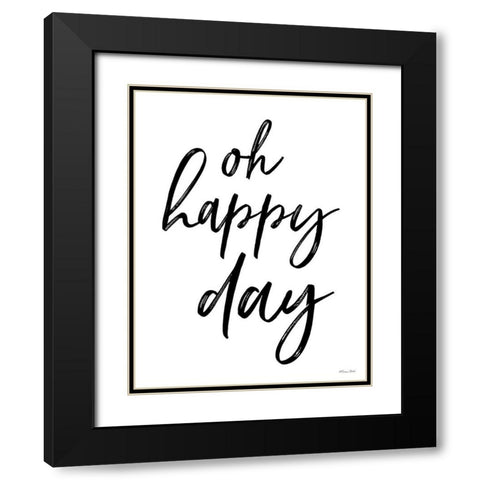 Oh Happy Day Black Modern Wood Framed Art Print with Double Matting by Ball, Susan