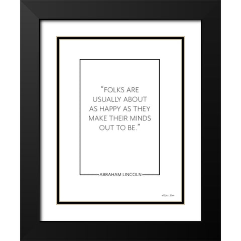 Happy Minds      Black Modern Wood Framed Art Print with Double Matting by Ball, Susan
