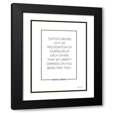 Justice Grows      Black Modern Wood Framed Art Print with Double Matting by Ball, Susan