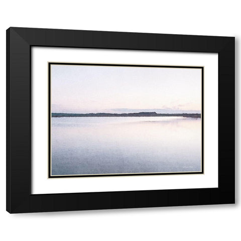 Water Horizon Black Modern Wood Framed Art Print with Double Matting by Ball, Susan