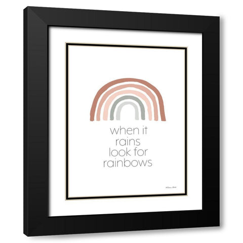 Look for Rainbows Black Modern Wood Framed Art Print with Double Matting by Ball, Susan