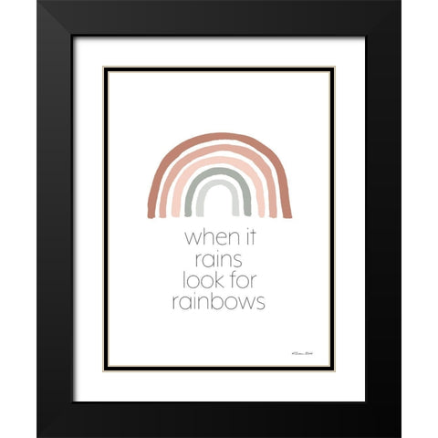 Look for Rainbows Black Modern Wood Framed Art Print with Double Matting by Ball, Susan