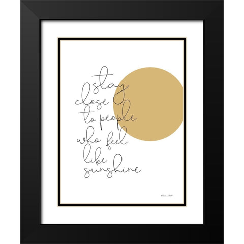 Stay Close Black Modern Wood Framed Art Print with Double Matting by Ball, Susan