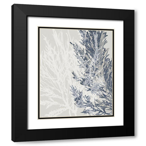 Transparent Coral 1 Black Modern Wood Framed Art Print with Double Matting by Stellar Design Studio