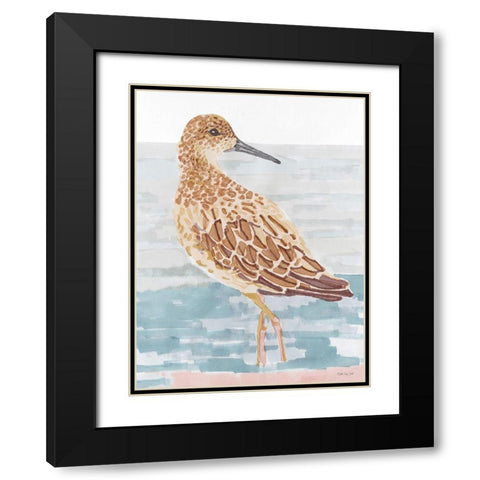 Piper 1 Black Modern Wood Framed Art Print with Double Matting by Stellar Design Studio