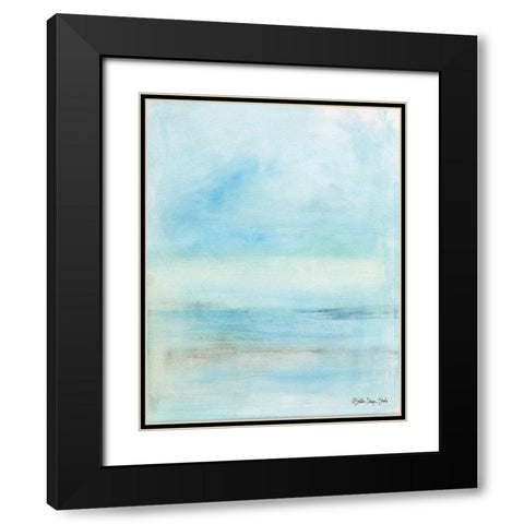 Summer Horizons 1 Black Modern Wood Framed Art Print with Double Matting by Stellar Design Studio