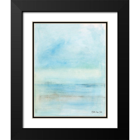 Summer Horizons 1 Black Modern Wood Framed Art Print with Double Matting by Stellar Design Studio