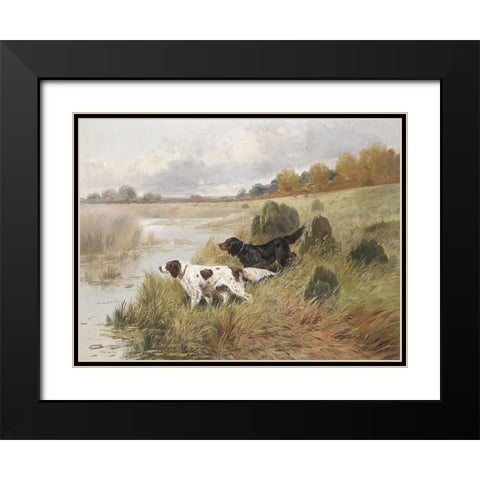 The Hunt Black Modern Wood Framed Art Print with Double Matting by Stellar Design Studio