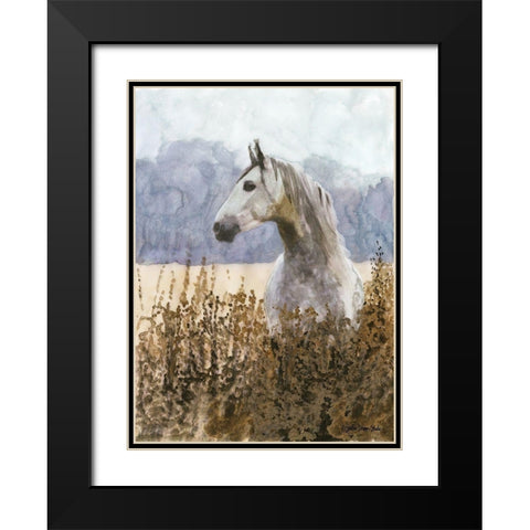 Beauty Black Modern Wood Framed Art Print with Double Matting by Stellar Design Studio