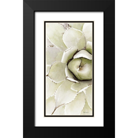 Agave Panel 2 Black Modern Wood Framed Art Print with Double Matting by Stellar Design Studio