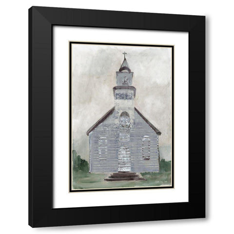 Church 1   Black Modern Wood Framed Art Print with Double Matting by Stellar Design Studio